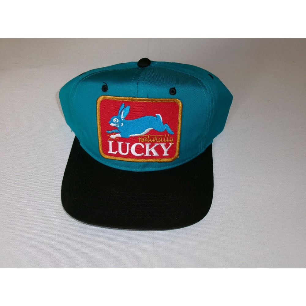 LUCKY NATURALLY SNAPBACK FISHING BEACH GOLF HAT CAP VINTAGE DEADSTOCK U5
